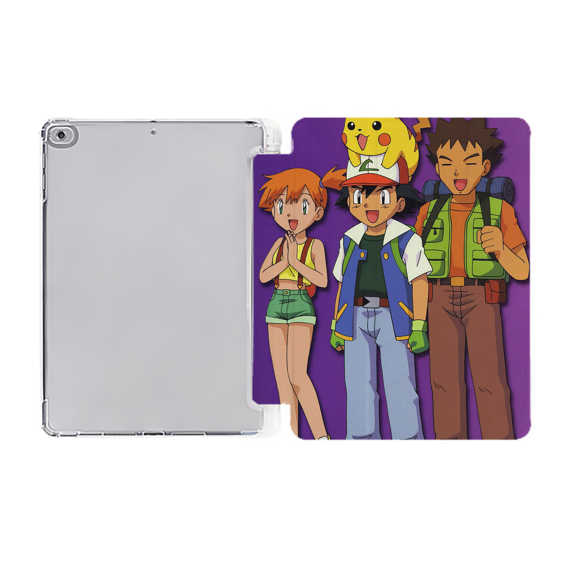（画像用） ポケットモンスター Pokémon IPad ケース ペン収納付き 三つ折りスタンド PUレザー×シリコン 対応機種9.5/10.5/10.9インチ